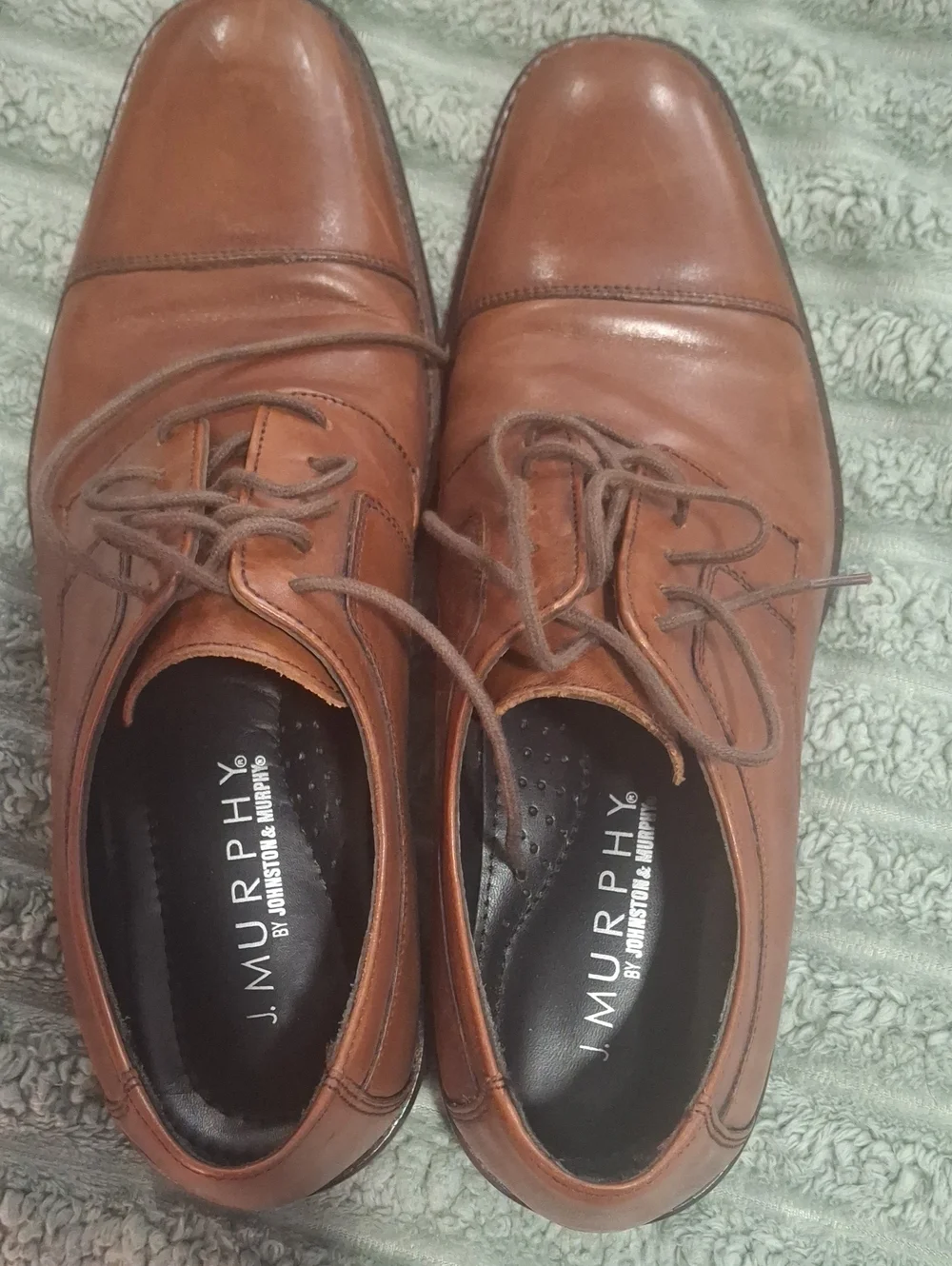 Men's Tan Leather Derby Shoes